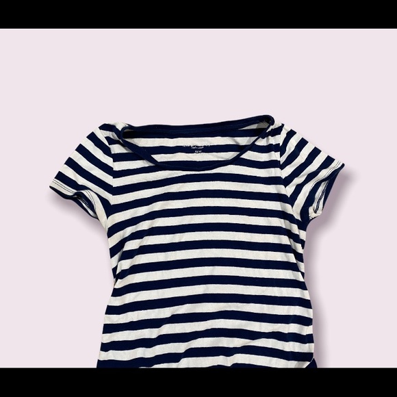 Striped Navy Blue Maternity Dress - Picture 2 of 2